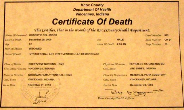 Death Records: Report vs Death Certificate